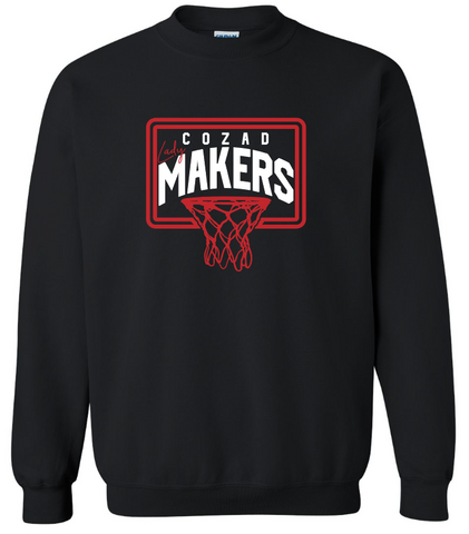 Girls Basketball Gildan Crewneck - Black