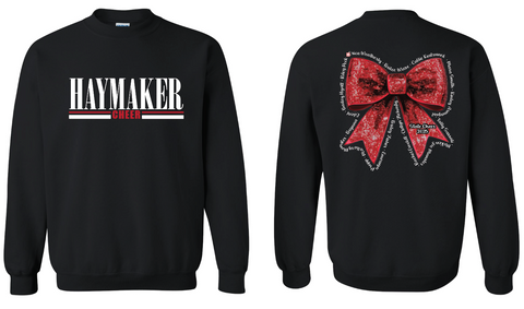 State Cheer Bow Gildan Crewneck Sweatshirt