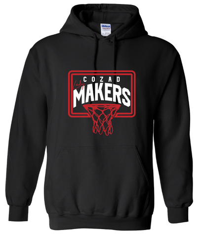 Girls Basketball Gildan Hoodie - Black