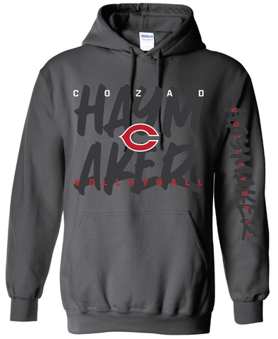Volleyball Gildan Hoodie - Charcoal