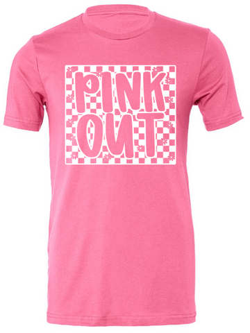 PINK OUT Checkered Tee