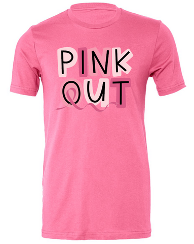 PINK OUT Pieced Pink Tee