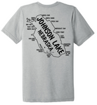 Johnson Lake Map Athletic Grey