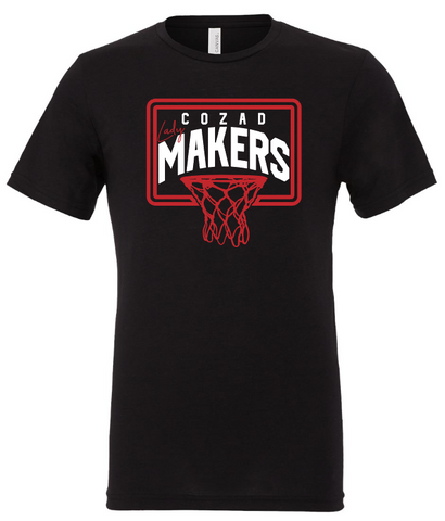 Girls Basketball Bella Canvas Tee - Black