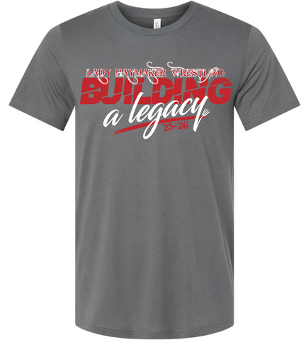 Girls Wrestling Bella Canvas Tee - Gray