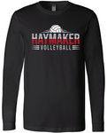 Volleyball Bella Canvas Long Sleeve Tee - Black