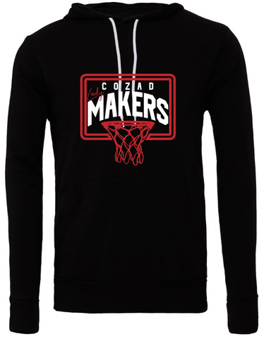 Girls Basketball Bella Canvas Hoodie - Black