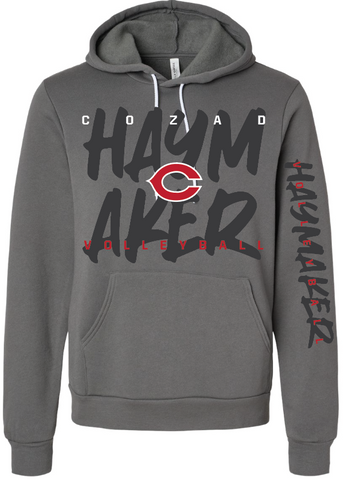 Volleyball Bella Canvas Hoodie - Charcoal