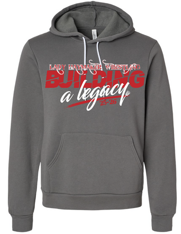 Girls Wrestling Bella Canvas Hoodie - Gray