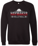 Volleyball Bella Canvas Crewneck Sweatshirt - Black