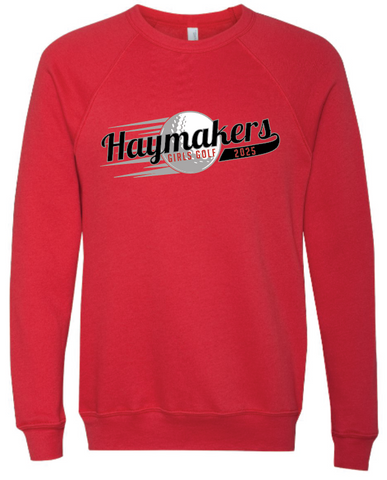 Haymaker Girls Golf Bella Canvas Crewneck Sweatshirt