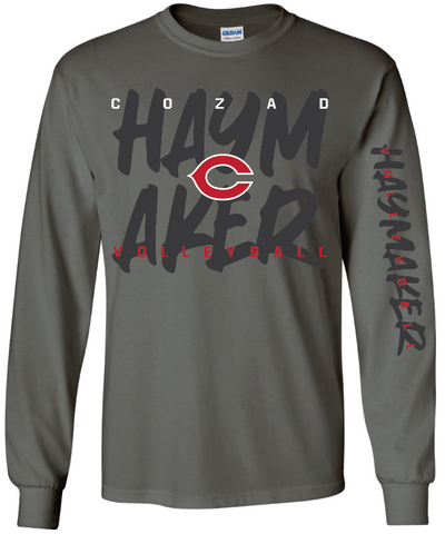 Volleyball Gildan Long Sleeve Tee - Charcoal