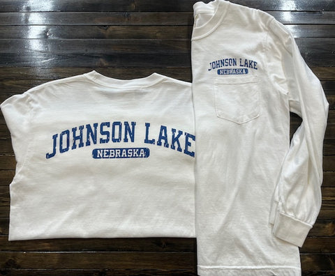 Johnson Lake White Longsleeve