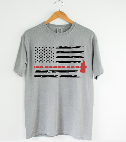 Thin Red Line Firefighter Tee