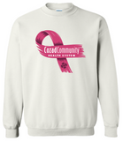 CCHS Ribbon Sweatshirt - White/Pink/Black