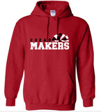 Cozad Makers Grey or Red Hoodie
